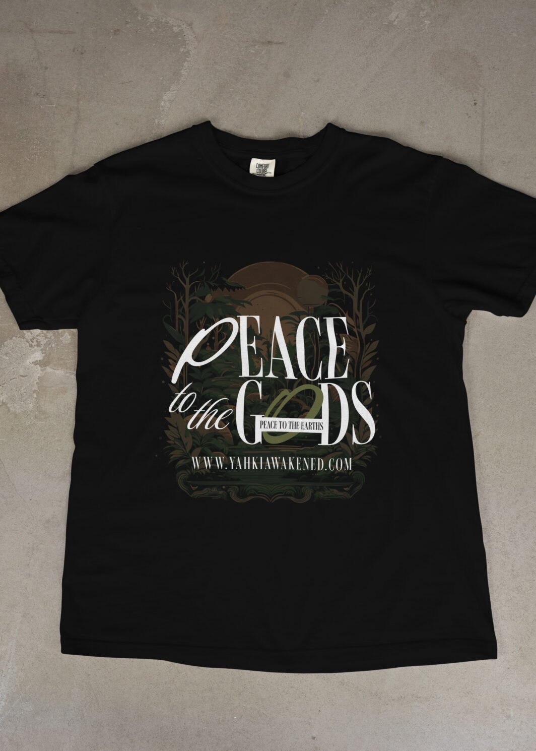 Peace to the gods, Peace to the earths Black tee